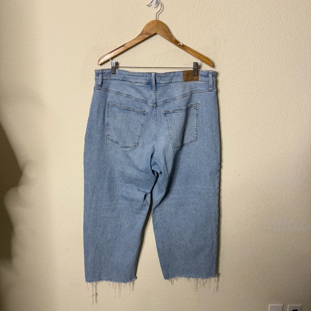 Madewell $128 The Plus Pefect Wide Leg Crop Jean Altoona Wash Size 16W - Picture 6 of 8